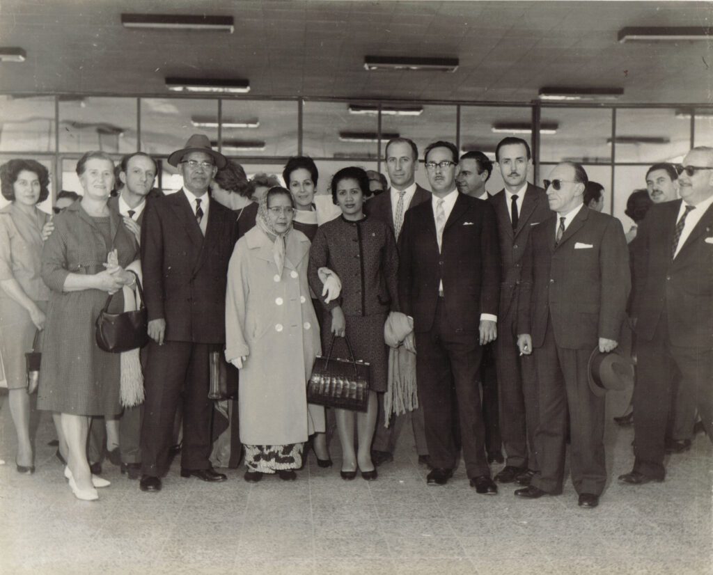 Bapak at the airport in Chile, 1963
